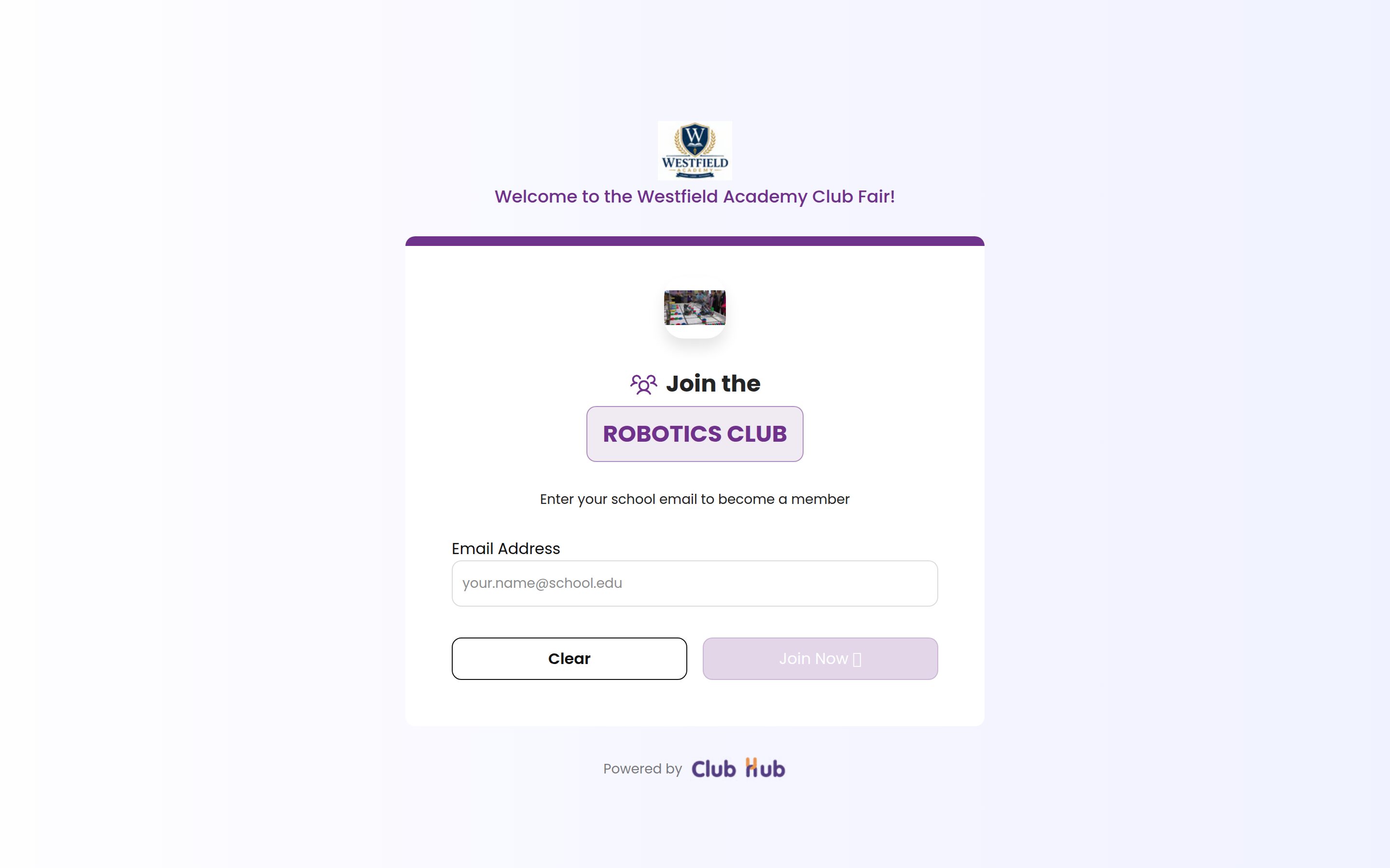 Club fair kiosk mode